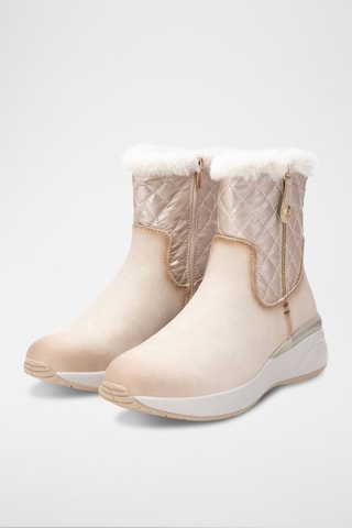 Gevoerde Enkellaarzen - Beige