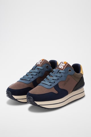 Platform Sneakers - Marineblauw