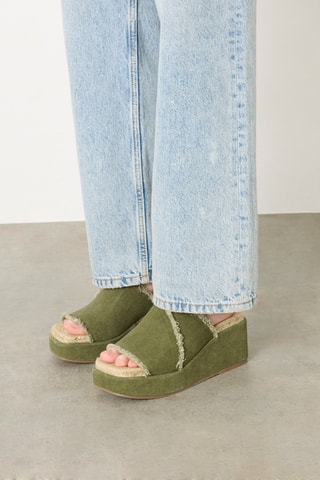 Mules compensées Eleonra - Vert