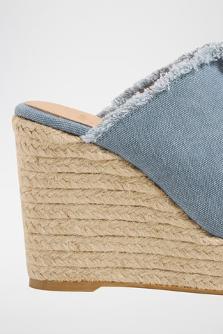 Mules compensées Fatima - Bleu