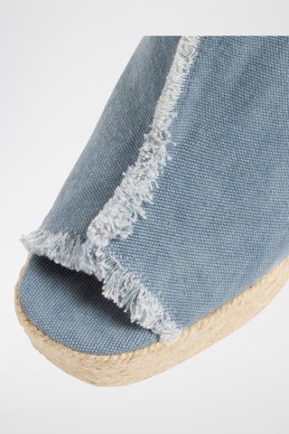 Mules compensées Fatima - Bleu