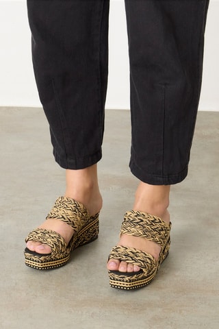 Mules compensées Querima - Beige