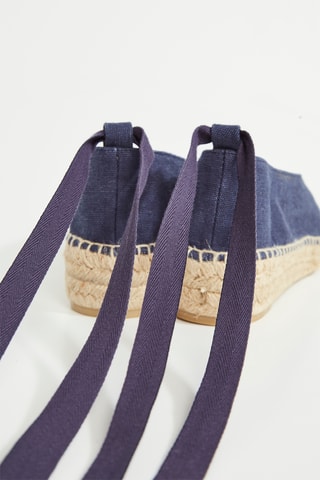 Ballerines en coton biologique Gea - Bleu foncé