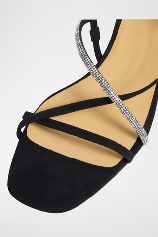 Sandales à talons en nubuck Leire - Noir