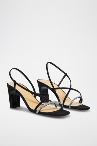 Sandales à talons en cuir Lola - Noir