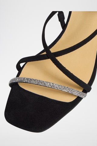 Sandales à talons en cuir Lola - Noir