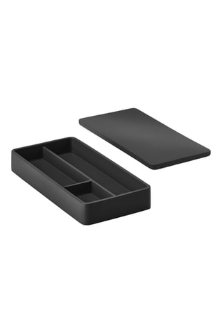 Organizador de secretária - 20 x 10 x 3 cm - Preto