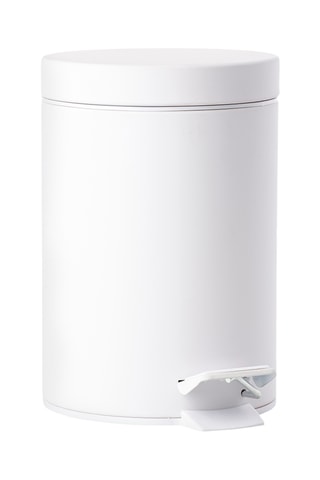 Caixote do lixo com pedal Solo - Branco - 3 l