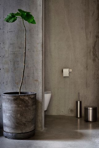 Caixote de lixo de pedal em aço inoxidável Ume - Prateado - 19,5 cm