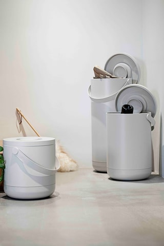 Caixote do lixo Circular - Cinzento-claro - 15 l