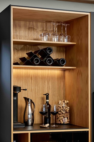 Suporte para garrafas de vinho em aço inoxidável Rocks - 9 garrafas - Preto