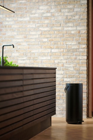 Caixote do lixo com pedal Circular - Preto - 30 l