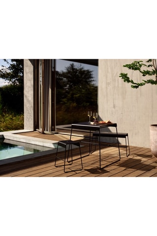 Cadeira em aço inoxidável A-Stool - 38,5 x 45 cm