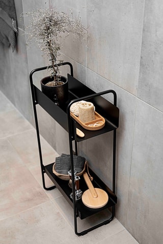 Consola A-Console em aço inoxidável - 77,7 x 48 cm - Preto