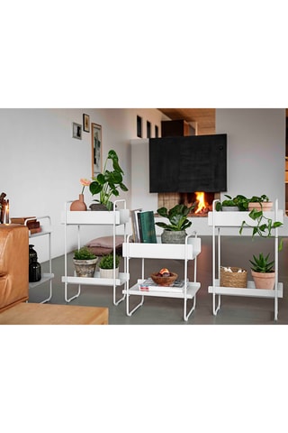 Consola em aço inoxidável A-Console - 77,7 x 48 cm - Branco