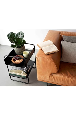 Consola em aço inoxidável A-Console - 55,5 x 35,6 cm - Preto