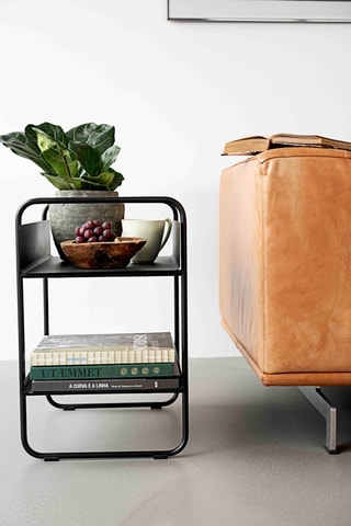 Consola em aço inoxidável A-Console - 55,5 x 35,6 cm - Preto