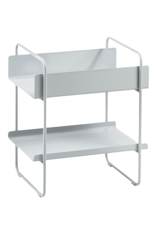 Consola em aço inoxidável A-Console - 55,5 x 35,6 cm - Cinzento-claro