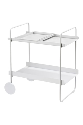 Carrinho para cocktails em aço inoxidável A-Cocktail - 60,6 cm - Branco