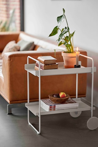 Carrinho para cocktails em aço inoxidável A-Cocktail - 60,6 cm - Branco