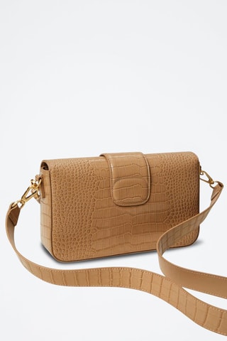 Sac porté épaule en cuir - Marron clair 