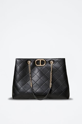 Sac porté épaule en cuir - Noir