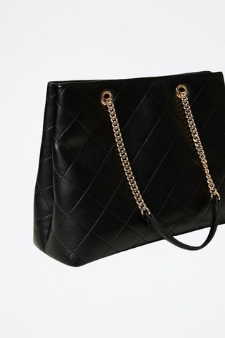 Sac porté épaule en cuir - Noir