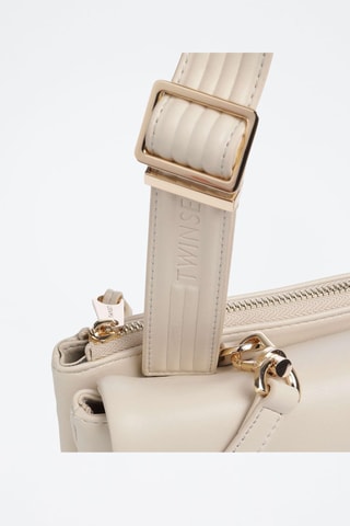 Sac porté épaule en cuir - Blanc