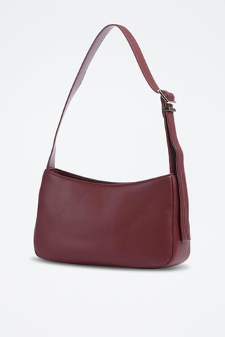 Sac porté épaule en cuir - Bordeaux