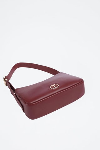 Sac porté épaule en cuir - Bordeaux
