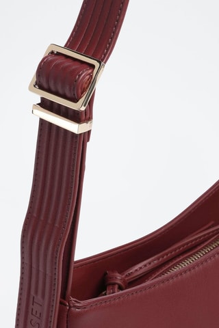 Sac porté épaule en cuir - Bordeaux