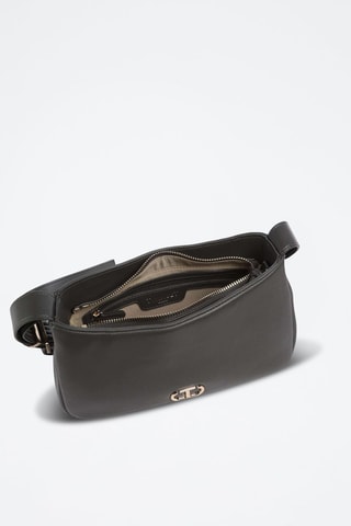 Sac porté épaule en cuir - Anthracite