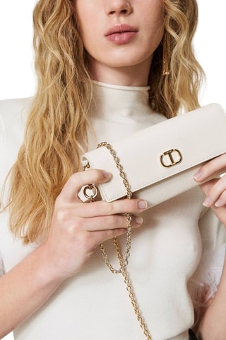 Pochette en cuir - Ecru