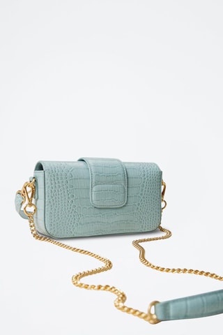 Sac bandoulière en cuir - Ciel 