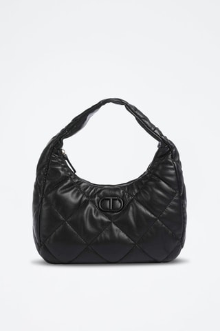 Sac porté épaule en cuir - Noir