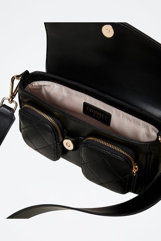 Sac bandoulière en cuir - Noir