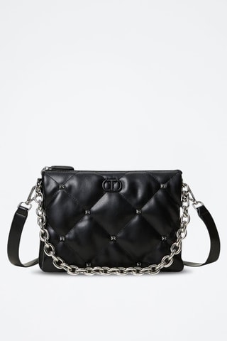 Sac bandoulière en cuir - Noir