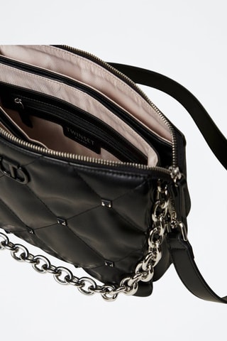 Sac bandoulière en cuir - Noir