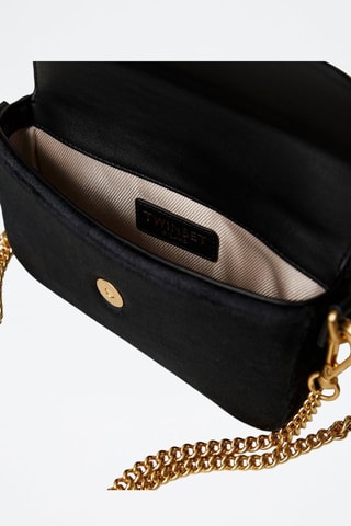 Sac bandoulière en nubuck - Noir