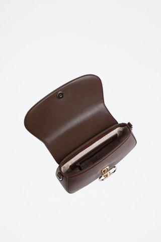 Sac bandoulière en cuir - Marron foncé