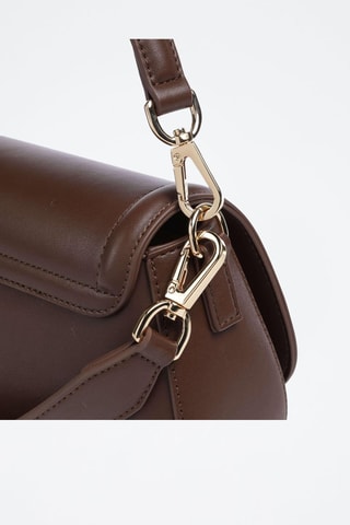 Sac bandoulière en cuir - Marron foncé