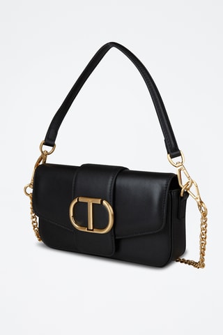 Sac porté épaule en cuir - Noir