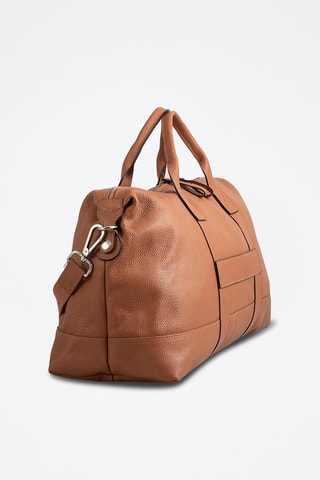 Mala bowling de couro Saulu - Camel