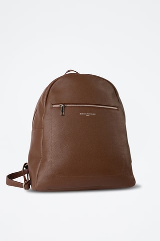 Mochila de couro Mini Jonas - Castanho