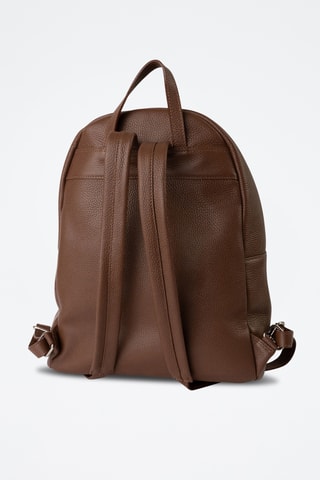 Mochila de couro Mini Jonas - Castanho