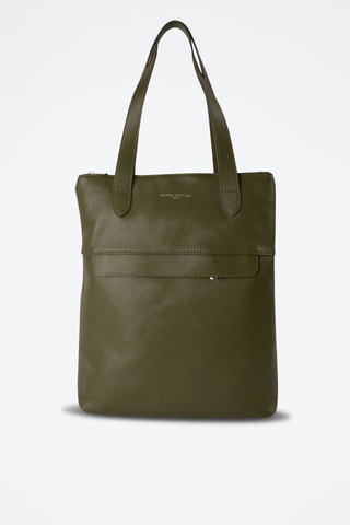 Leren Totebag Enzo - Groen