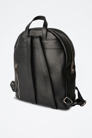 Mochila de couro Mini Jonas - Preto