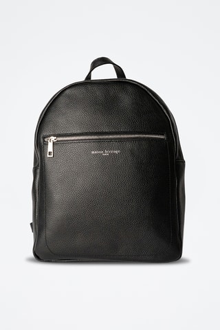 Mochila de couro Mini Jonas - Preto