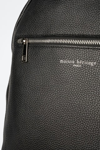 Mochila de couro Mini Jonas - Preto