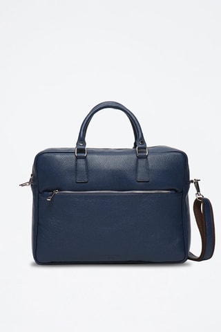 Leren Aktetas Marco - Marineblauw